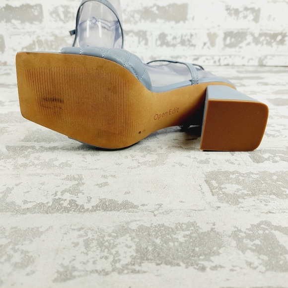 NEW Open Edit Austyn Quilted Summer Buckle Ankle Strap Sandal F570 - Picture 8 of 14